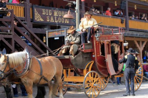 [billede: hestevogn i Pullman City Harz]